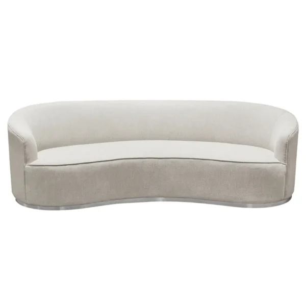 Raven Light Cream Velvet Sofa By Diamond Sofa - Image 2