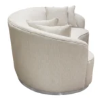 Raven Light Cream Velvet Sofa By Diamond Sofa - Image 4