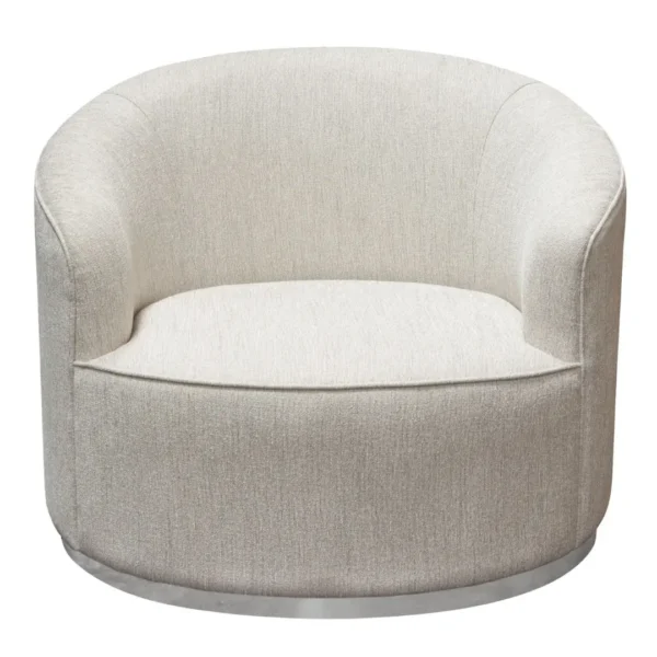 Raven Light Cream Upholstered Chair By Diamond Sofa - Image 2