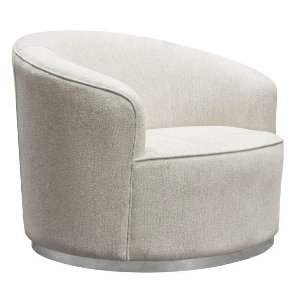 Raven Light Cream Upholstered Chair By Diamond Sofa - Image 3