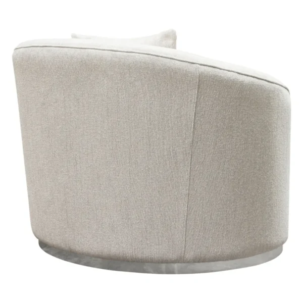 Raven Light Cream Upholstered Chair By Diamond Sofa - Image 4