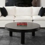 Rune Round Black Wood Coffee Table By Diamond Sofa