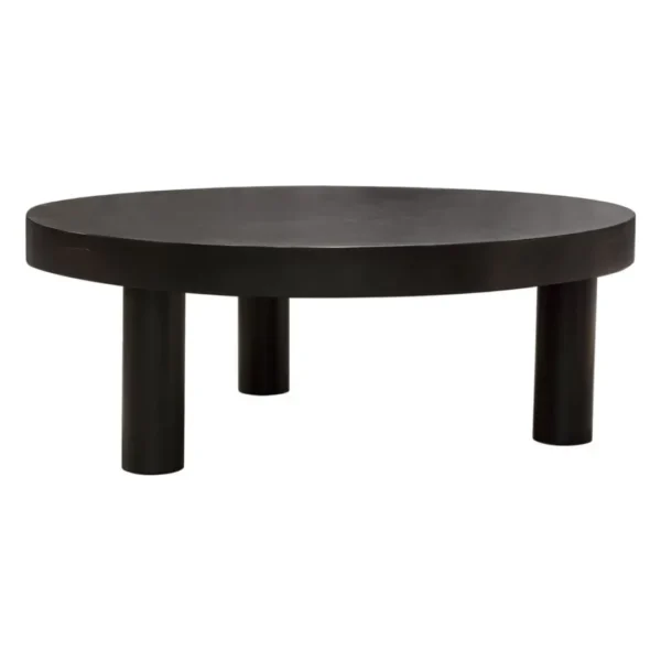 Rune Round Black Wood Coffee Table By Diamond Sofa - Image 3