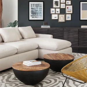 Salem Round Storage Coffee Table By Diamond Sofa