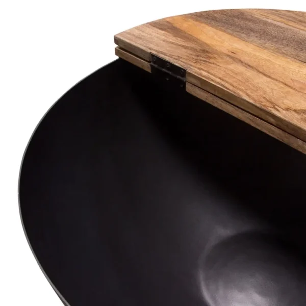 Salem Round Storage Coffee Table By Diamond Sofa - Image 4