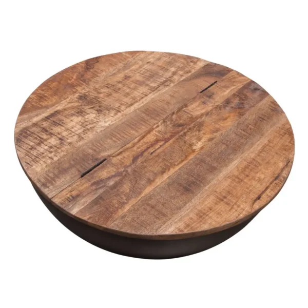 Salem Round Storage Coffee Table By Diamond Sofa - Image 5