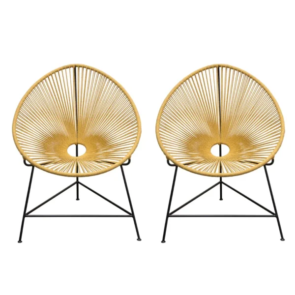 Sativa Orange Accent Chair Set of 2 By Diamond Sofa - Image 4