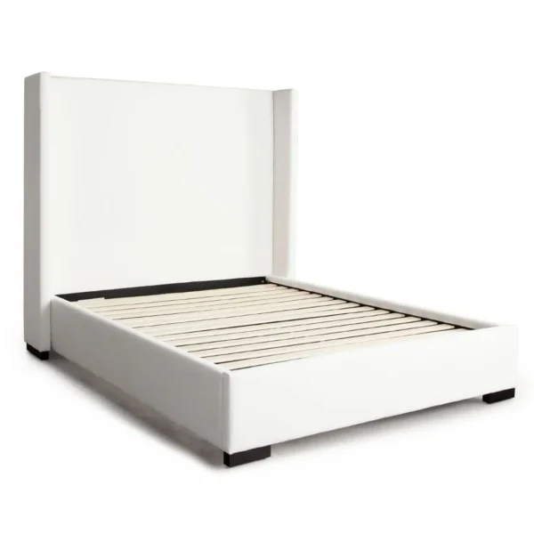 Seattle White Contemporary Platform Bed by Diamond Sofa - Image 3