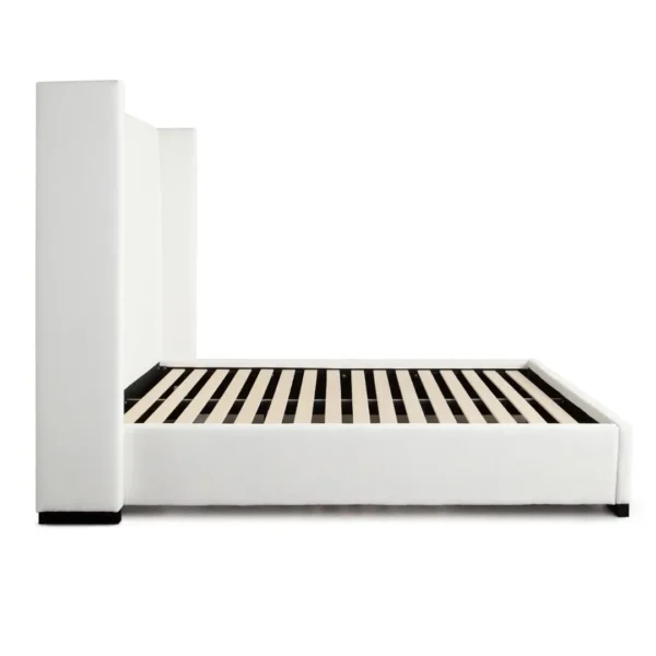 Seattle White Contemporary Platform Bed by Diamond Sofa - Image 4