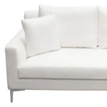 Seattle Linen White Upholstered Sofa By Diamond Sofa - Image 3