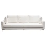 Seattle Linen White Upholstered Sofa By Diamond Sofa - Image 2