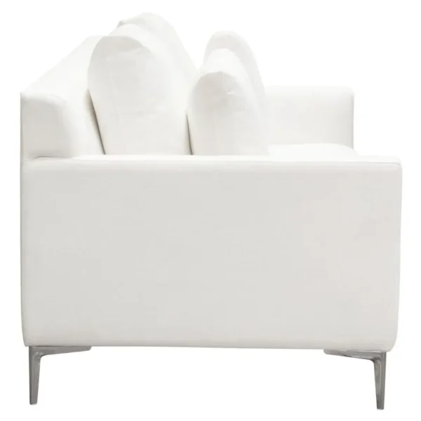 Seattle Linen White Upholstered Sofa By Diamond Sofa - Image 5