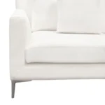 Seattle Linen White Upholstered Sofa By Diamond Sofa - Image 6