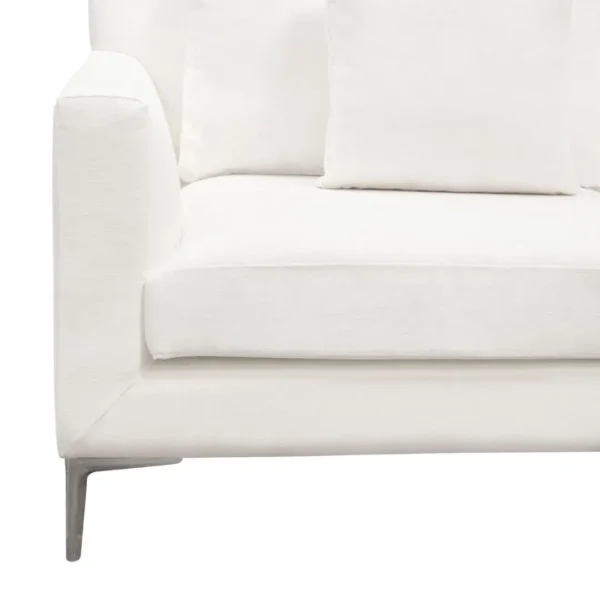 Seattle Linen White Upholstered Sofa By Diamond Sofa - Image 6