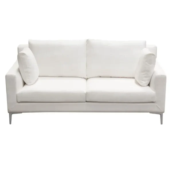 Seattle Linen White Upholstered Sofa By Diamond Sofa - Image 7