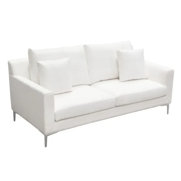 Seattle Linen White Upholstered Sofa By Diamond Sofa - Image 8