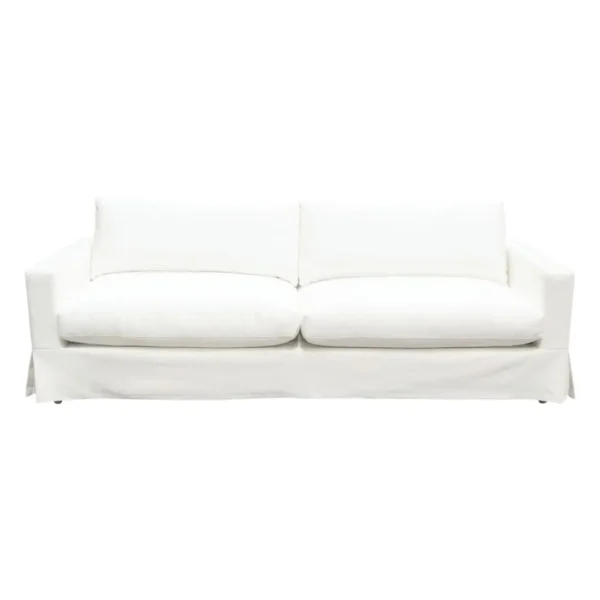 Seattle Loose Back White Loveseat By Diamond Sofa - Image 2