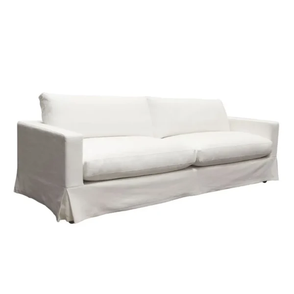 Seattle Loose Back White Loveseat By Diamond Sofa - Image 3