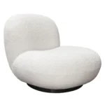 Simone Swivel Sheepskin Accent Chair By Diamond Sofa - Image 3