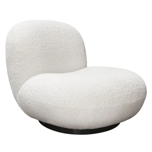 Simone Swivel Sheepskin Accent Chair By Diamond Sofa - Image 3