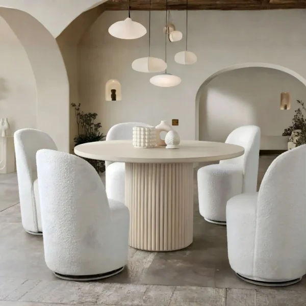 Siren 54" Round Pedestal Dining Table By Diamond Sofa - Image 4