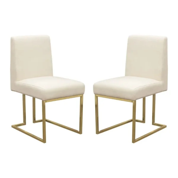 Skyline Cream Dining Chairs Set of 2 By Diamond Sofa - Image 2