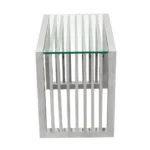SOHO Rectangular Glass End Table By Diamond Sofa - Image 4