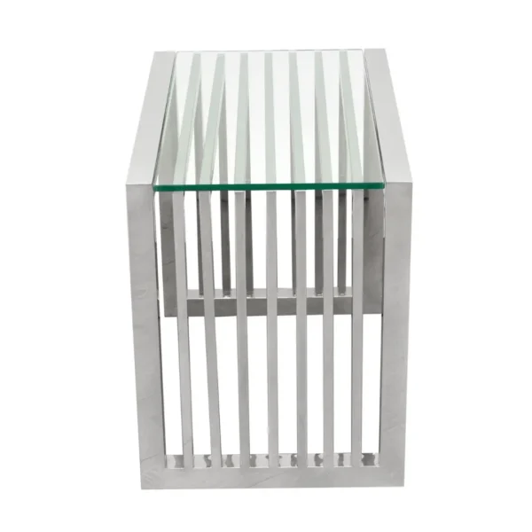 SOHO Rectangular Glass End Table By Diamond Sofa - Image 4