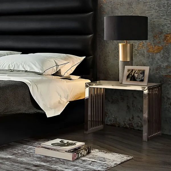 SOHO Rectangular Glass End Table By Diamond Sofa - Image 6