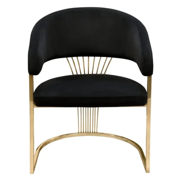 Solstice Black Metal Dining Chair By Diamond Sofa - Image 2