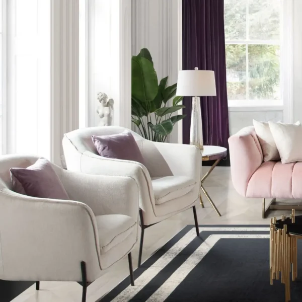 Status Fabric Upholstered Accent Chair By Diamond Sofa - Image 3