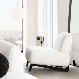 Vesper Armless White Upholstered Chair By Diamond Sofa