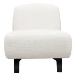 Vesper Armless White Upholstered Chair By Diamond Sofa - Image 4
