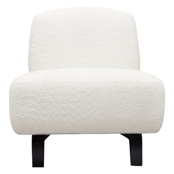 Vesper Armless White Upholstered Chair By Diamond Sofa - Image 4