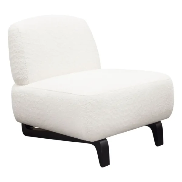 Vesper Armless White Upholstered Chair By Diamond Sofa - Image 5