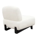 Vesper Armless White Upholstered Chair By Diamond Sofa - Image 6