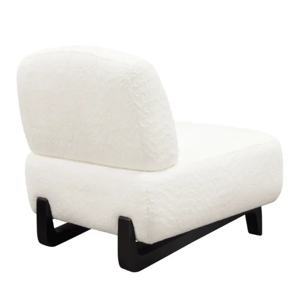 Vesper Armless White Upholstered Chair By Diamond Sofa - Image 6