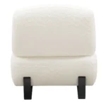 Vesper Armless White Upholstered Chair By Diamond Sofa - Image 7