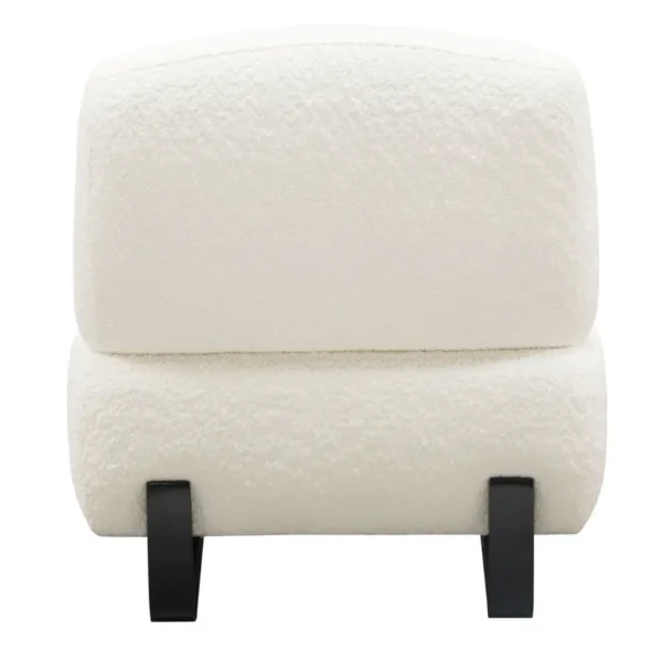 Vesper Armless White Upholstered Chair By Diamond Sofa - Image 7