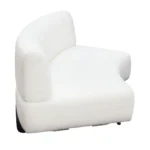 Vesper Armless Curved Sofa in White By Diamond Sofa - Image 3