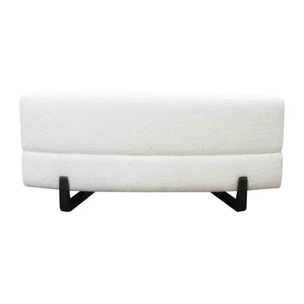 Vesper Armless Curved Sofa in White By Diamond Sofa - Image 5