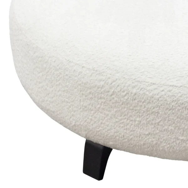 Vesper Round Ottoman in White By Diamond Sofa - Image 4