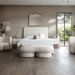 Wave Curved Modern Bench for Bedroom By Diamond Sofa