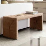 Jute Woven Contemporary Bedroom Bench By Diamond Sofa