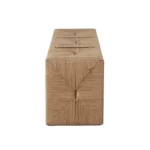 Jute Woven Contemporary Bedroom Bench By Diamond Sofa - Image 3