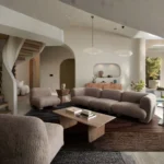 Wren Armless Fabric Lounge Chair By Diamond Sofa - Image 5