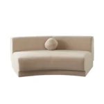 Zelda Velvet Upholstered Sofa With Pillow By Diamond Sofa - Image 2