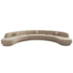 Zelda 3PC Curved Sectional Sofa By Diamond Sofa - Image 2