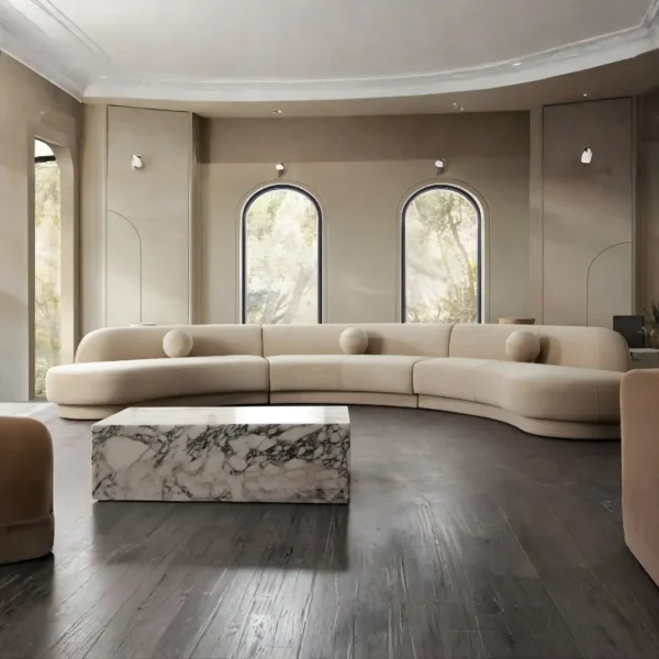 Zelda 3PC Curved Sectional Sofa By Diamond Sofa - Image 5