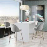 Icon White Bar Table By Diamond Sofa
